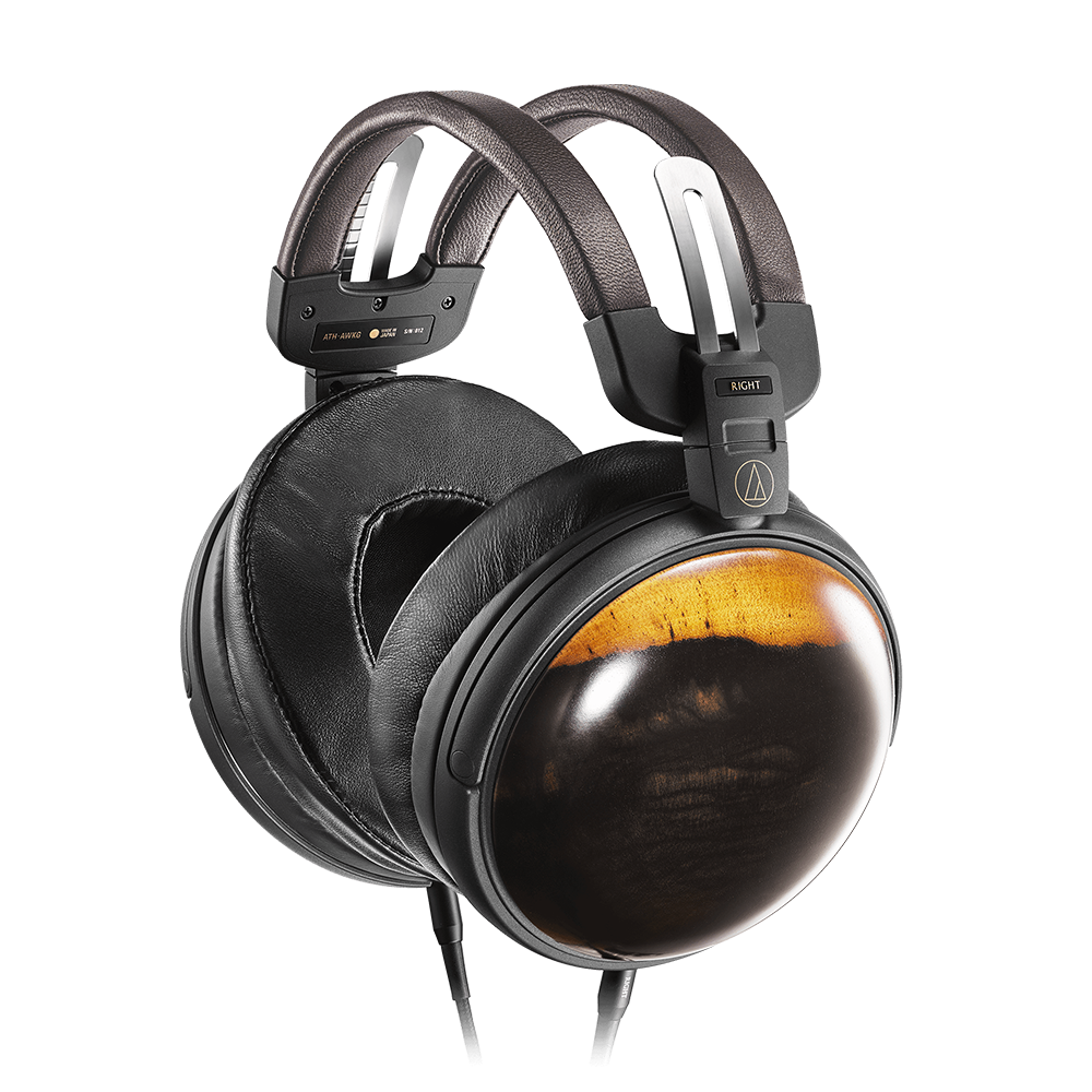 Audio-Technica ATH-AWKG Audiophile Closed-back Dynamic Wooden Headphones with ZMF Earpads